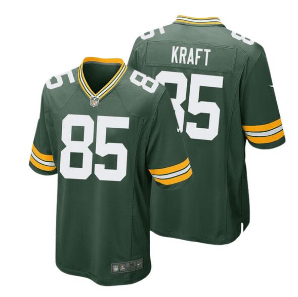 Men's Green Bay Packers #85 Tucker Kraft Green Stitched Game Jersey